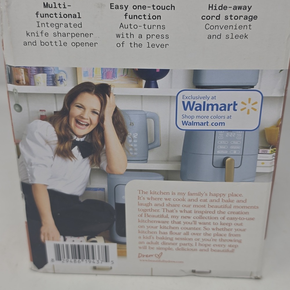 New Beautiful 19438 Easy-Prep Electric Can Opener, by Drew Barrymore - Picture 6 of 7
